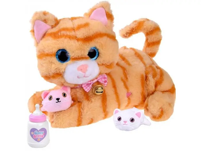 Інтерактивна іграшка Кішка з кошенятами, WToys (руда) - фото 6