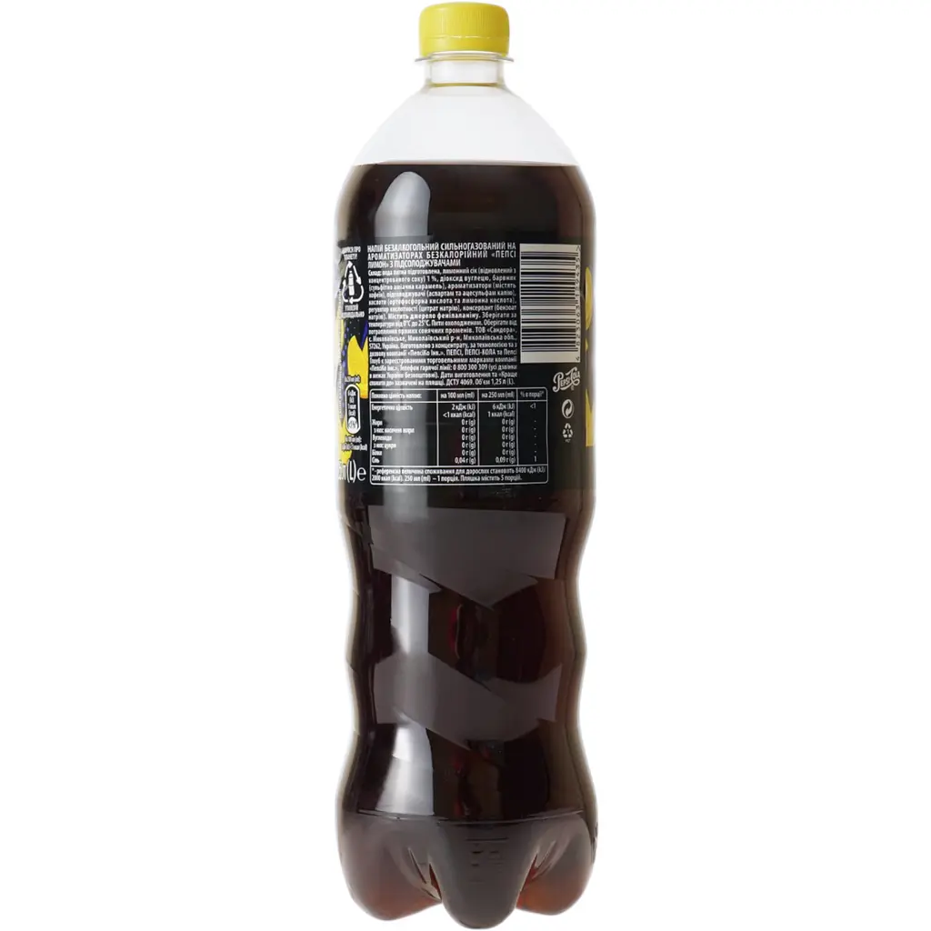 Напій Pepsi Лимон безалкогольний сильногазований безкалорійний на ароматизаторах 1.25 л - фото 4