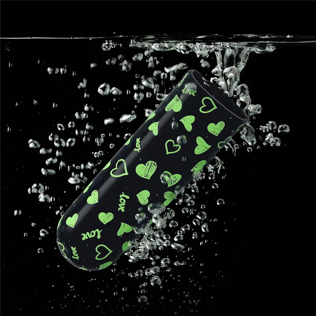 Вібратор для клітора Lovetoy Heart Massager Glow In The Dark 8.5 см чорний - фото 13