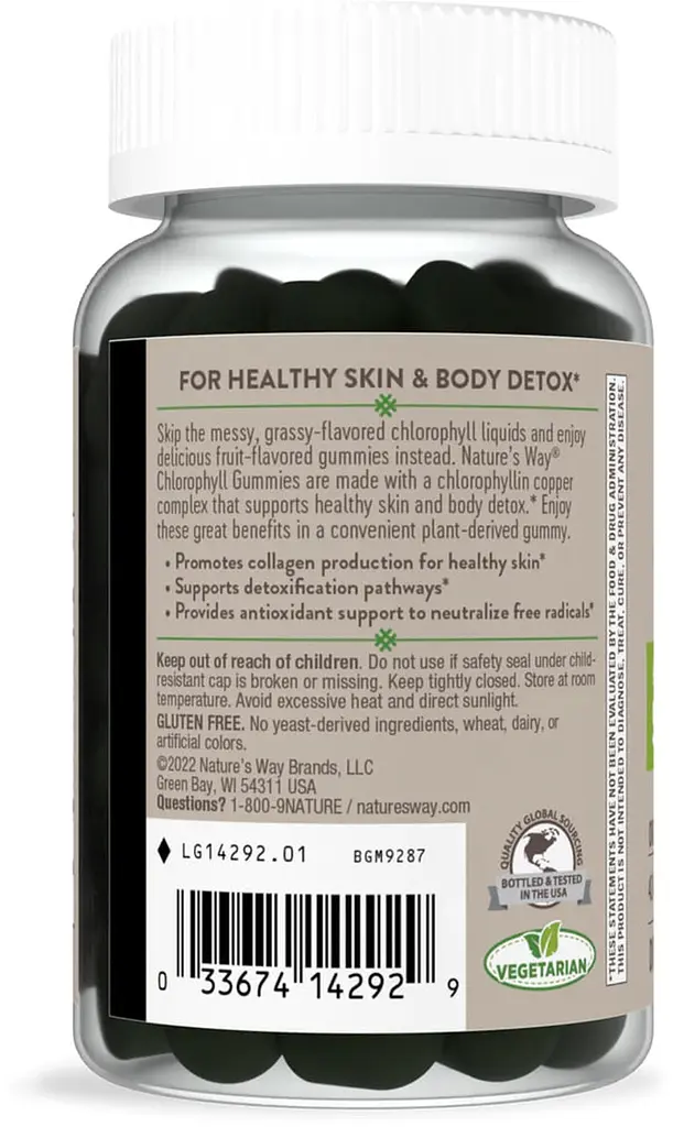 Натуральний хлорофіл Nature's Way Chlorophyll Gummies 100 мг 40 жувальних цукерок, фрукти - фото 3