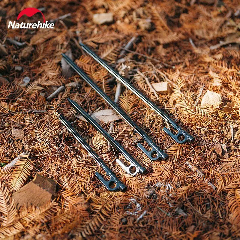 Кілок сталевий Naturehike CNH22ZP018, 20 см, чорний - фото 4