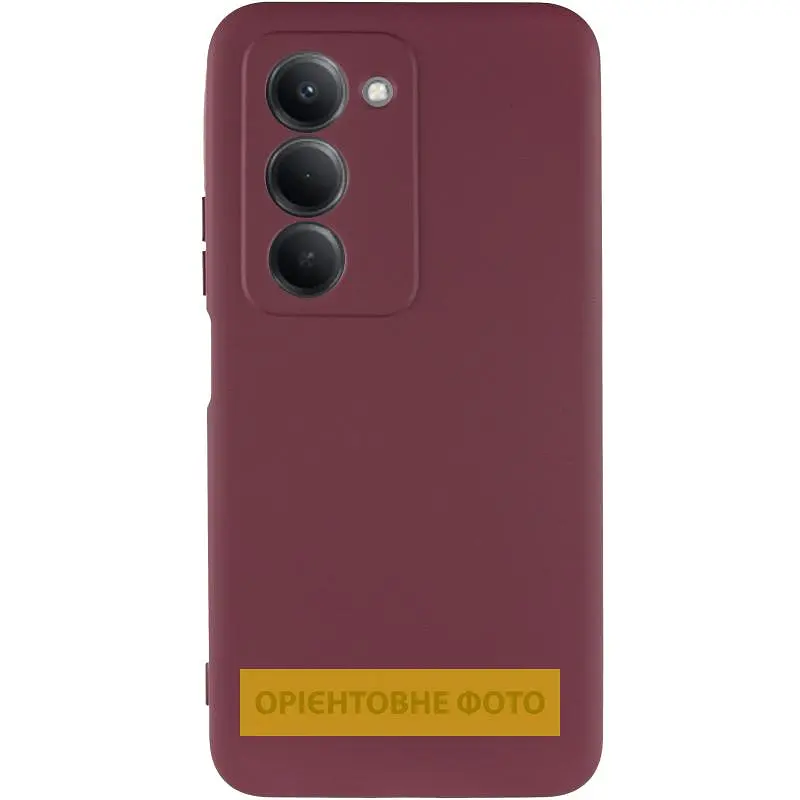 Чохол TPU GETMAN Liquid Silk Full Camera для Xiaomi Redmi 15 4G (Global) / 5G Бордовий / Marsala - фото 2