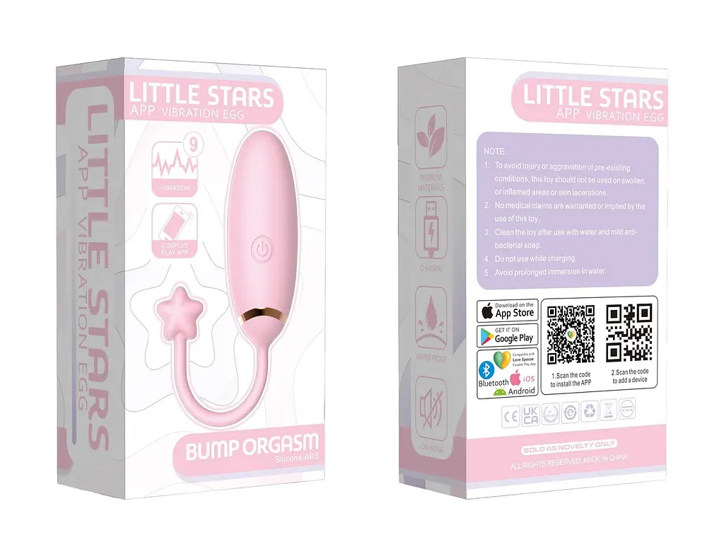 Віброяйце B - Series Cute Love Egg APP 2.0, 8 см (рожевий) - фото 7