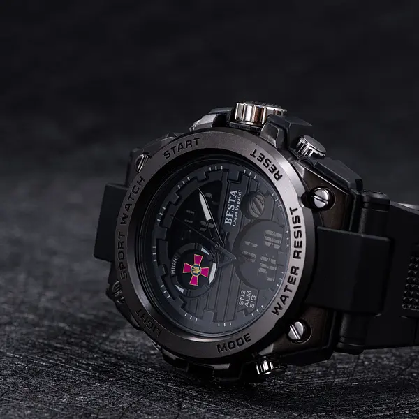 Наручний годинник чоловічий Besta Tattoo Black (2989) - фото 3