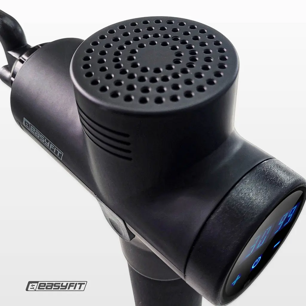 Масажний пістолет EasyFit Percussio (портативний перкусійний вібромасажер для тіла з 6 насадками) - фото 7