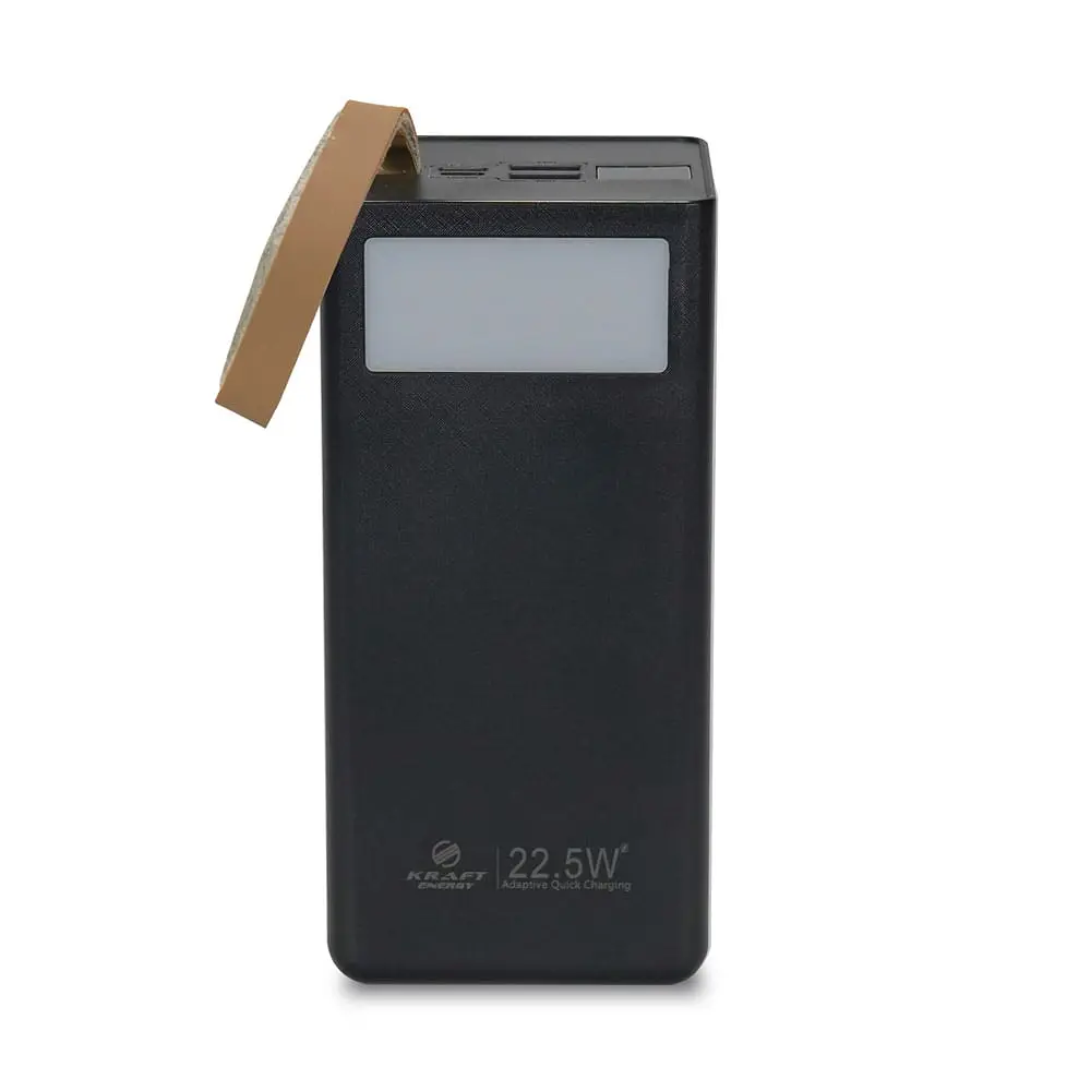 Повербанк 50000mAh Power Bank Kraft TPB-2350 Black 22.5W QC3.0 LED-ліхтар (43-00037) - фото 2