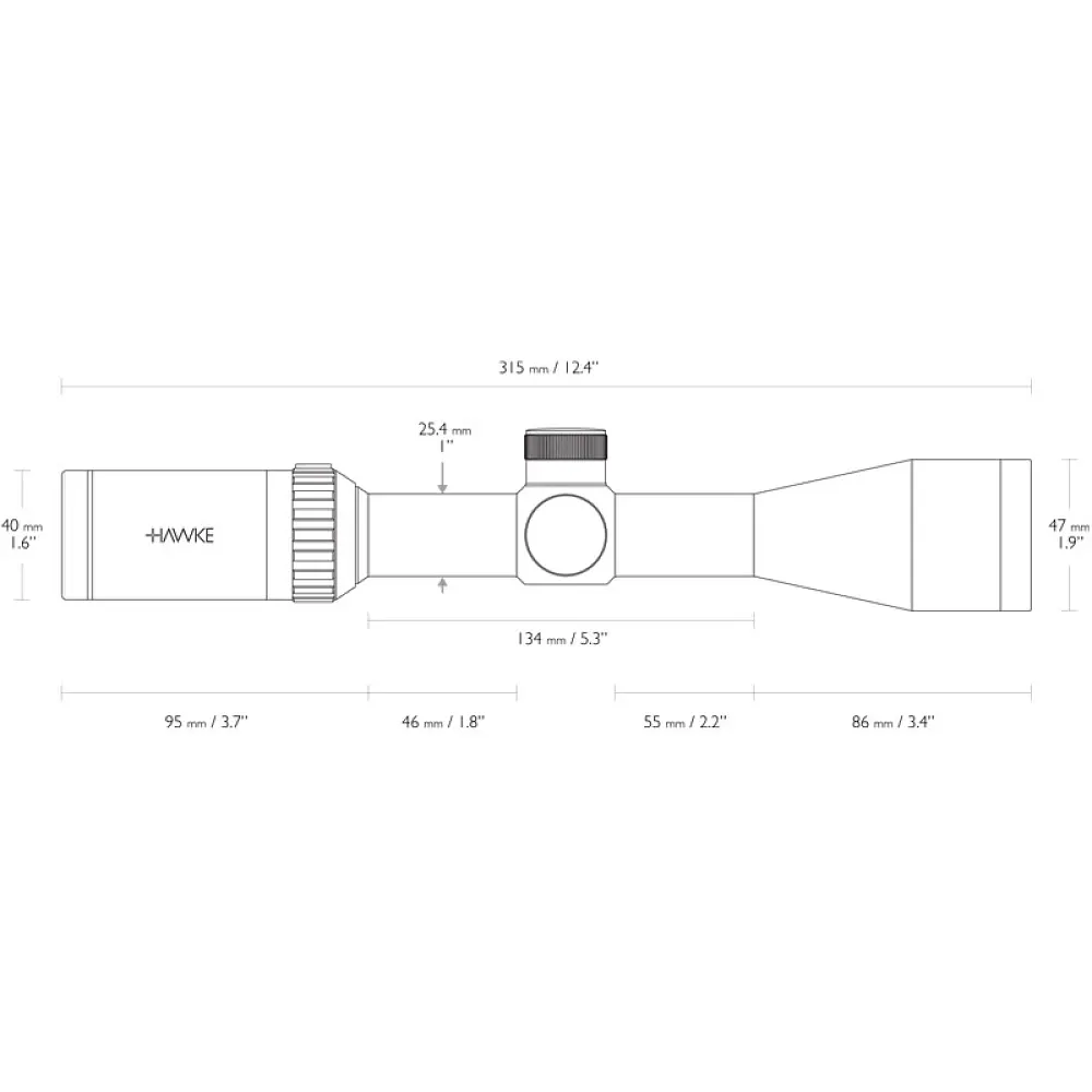 Приціл оптичний Hawke Vantage 3-9х40 сітка 22 LR Subsonic з підсвічуванням - фото 4