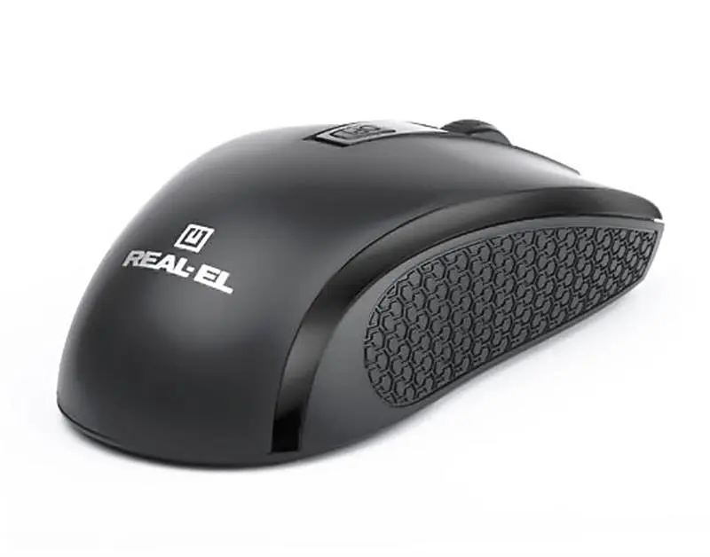 Миша бездротова REAL-EL RM-308 Black USB (EL123200033) - фото 3