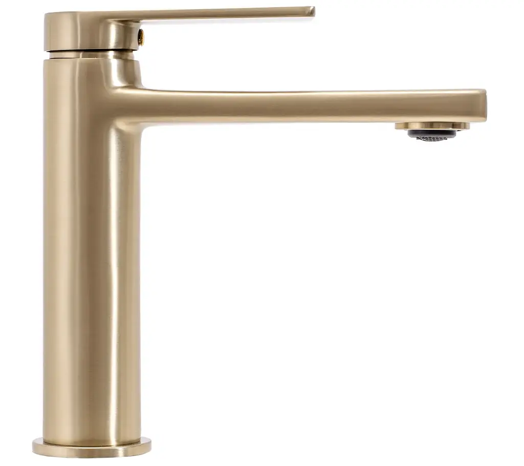 Змішувач для умивальника Rea Verso низький brushed gold REA-B6555, Золотий - фото 2