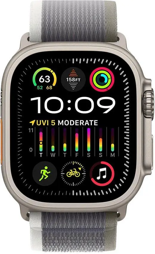 Смарт-годинник Apple Watch Ultra 2 GPS + Cellular 49mm Titanium Case with Green/Gray Trail Loop - M/L (MRF43) - фото 2