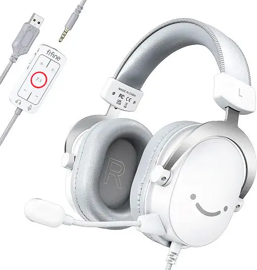 Навушники HF Stereo Fifine H9 White UA - фото 2