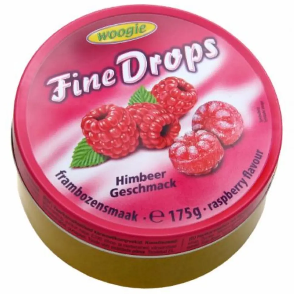 Льодяники Woogie Fine Drops зі смаком малини 175г