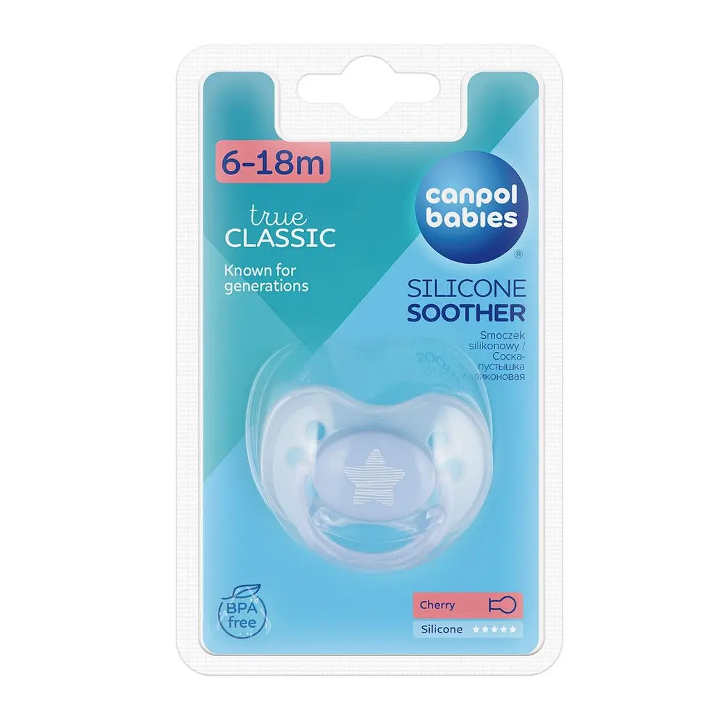 Силиконовая пустышка Canpol Babies Pastelove голубой 6-18 мес. (22/423) - фото 3