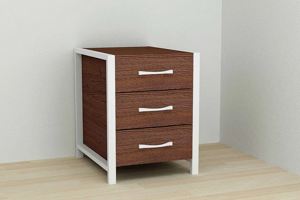Тумба универсальная Ferrum-decor Вивьен 3 50x41x40 белый ДСП Венге 16мм (FRD-106182) - фото 5
