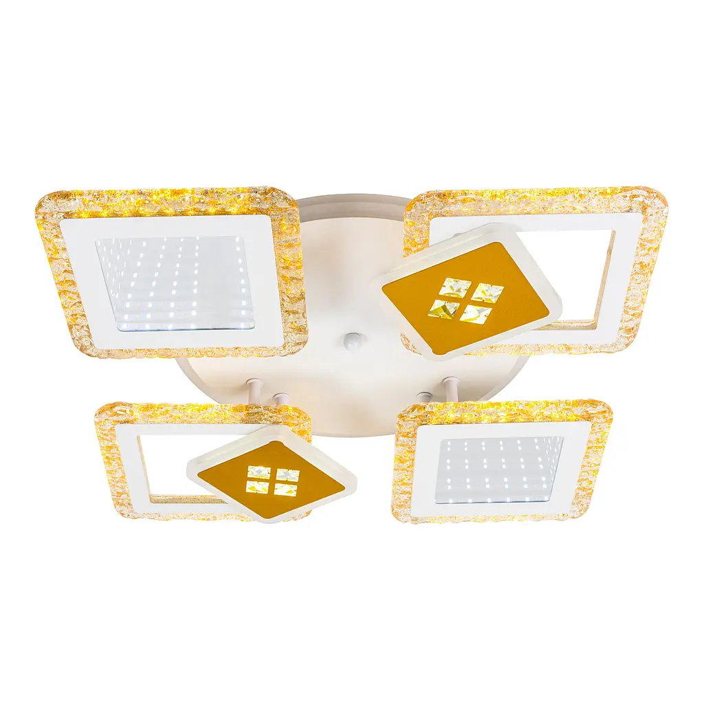 Люстра светодиодная Valeso V K39940-4 2 1 WT gold с пультом - фото 2