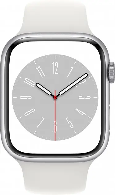 Смарт-часы Apple Watch Series 8 45mm Silver Aluminum Case with White Sport Band (MP6N3) Б/У [164802] - фото 2