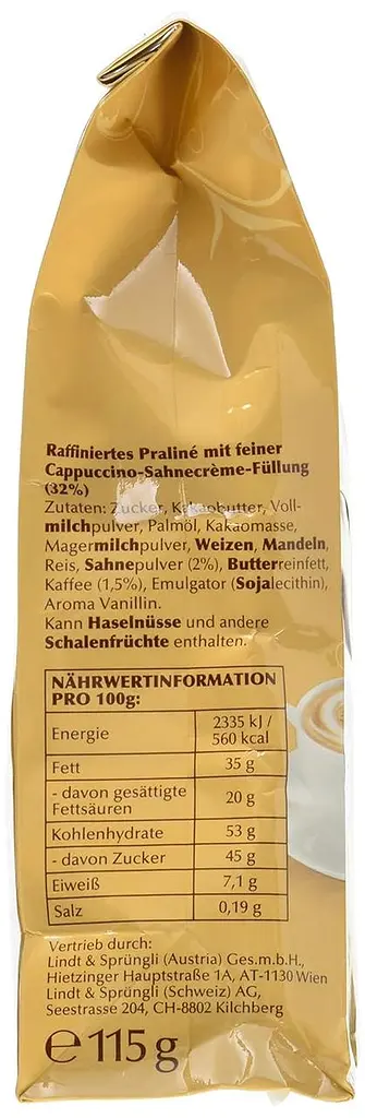 Шоколадні цукерки Lindt Fioretto Minis Cappuccino 115г - фото 3