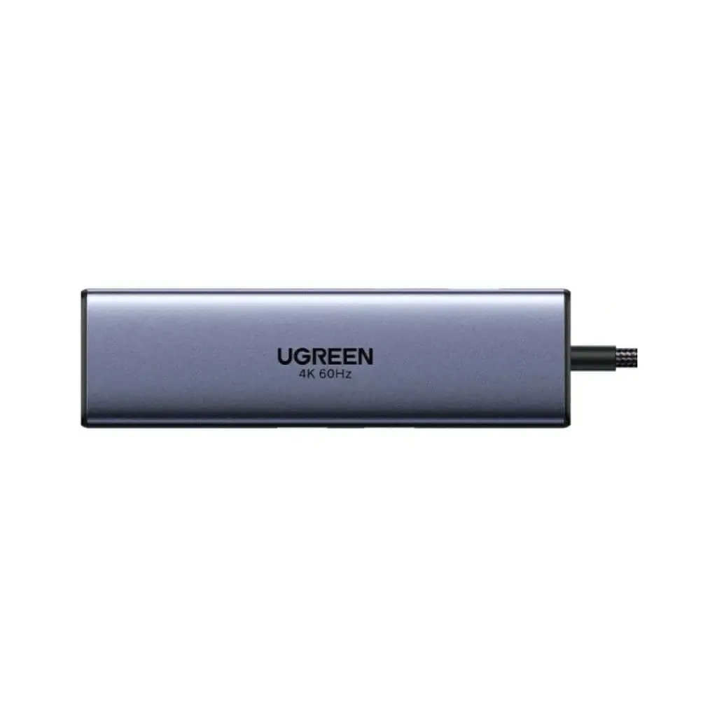Концентратор Ugreen USB-C 6-in-1 2xUSB-A + 1xUSB-C PD100W + DisplayPort 4K60Hz + 1xRJ45 1000Mbps black (75643) - фото 2
