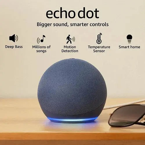Колонка портативна розумна Amazon Echo Dot 5th Generation Deep Sea Blue (синя) - фото 5
