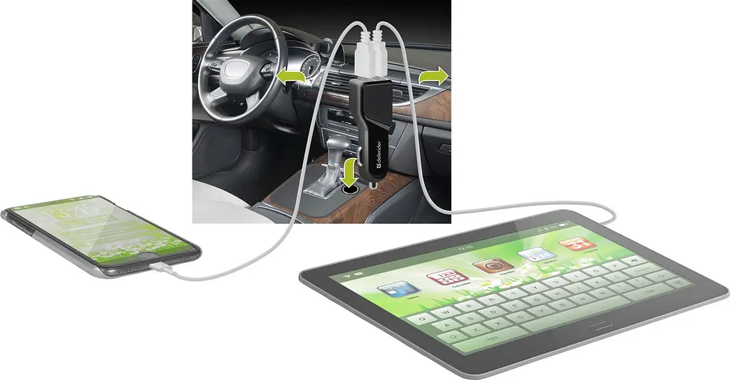 Автозарядка 2xUSB 18W (2xUSB-A) 3.4A UCA-34 чорна Defender - фото 4