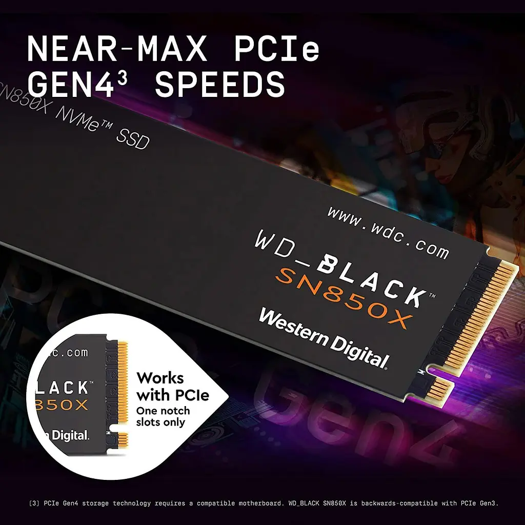 Накопитель SSD Western Digital m.2 NVMe 2TB WD Black SN850X PCIe Gen4 x4 (WDS200T2X0E-00BCA0) - фото 8