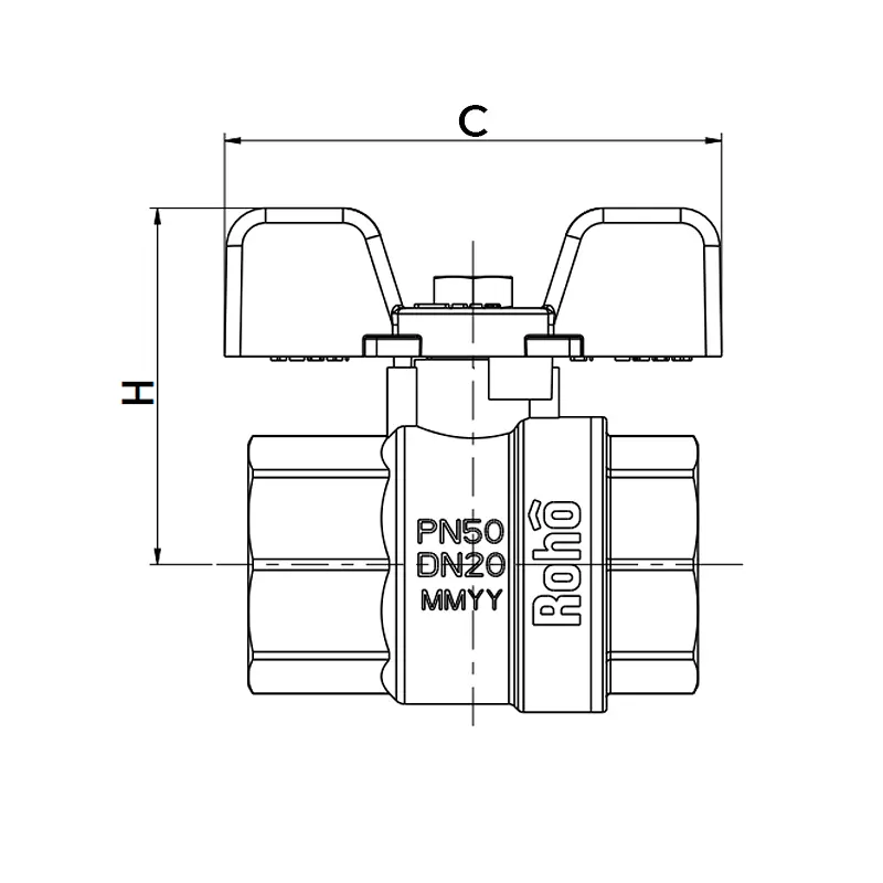 Кран кульовий Roho R100-075B - 3/4" RO0102 - фото 3