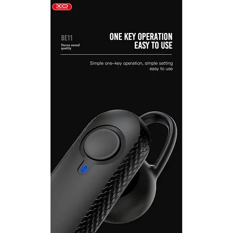Бездротовий мононавушник гарнітура XO BE11 Bluetooth чорна - фото 6