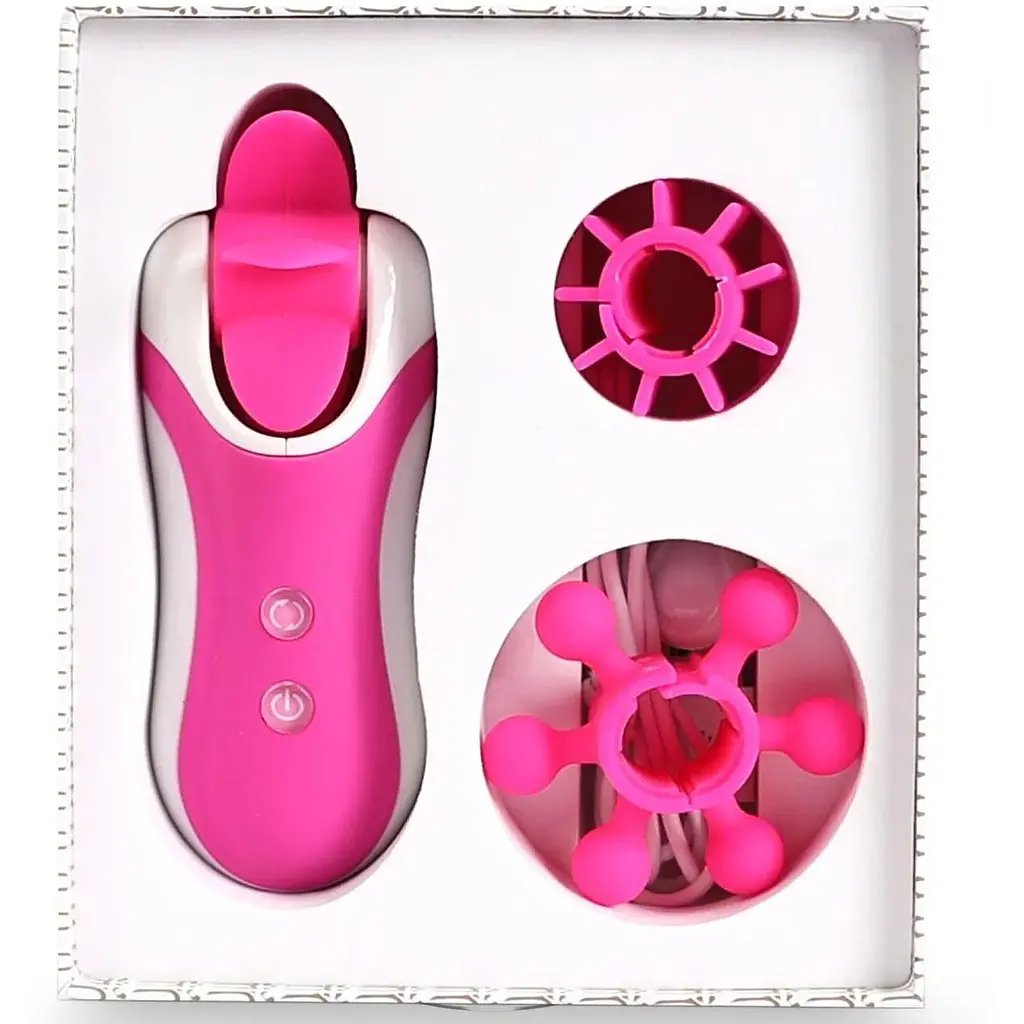 Стимулятор з імітацією оральних ласк FeelzToys Clitella Oral Clitoral Stimulator Pink - фото 6