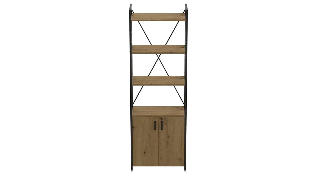 Етажерка 4/60 Ferrum-decor Серії Конект з тумбою 179x60x28 Чорний ДСП Артизан (FRD-104489) - фото 4