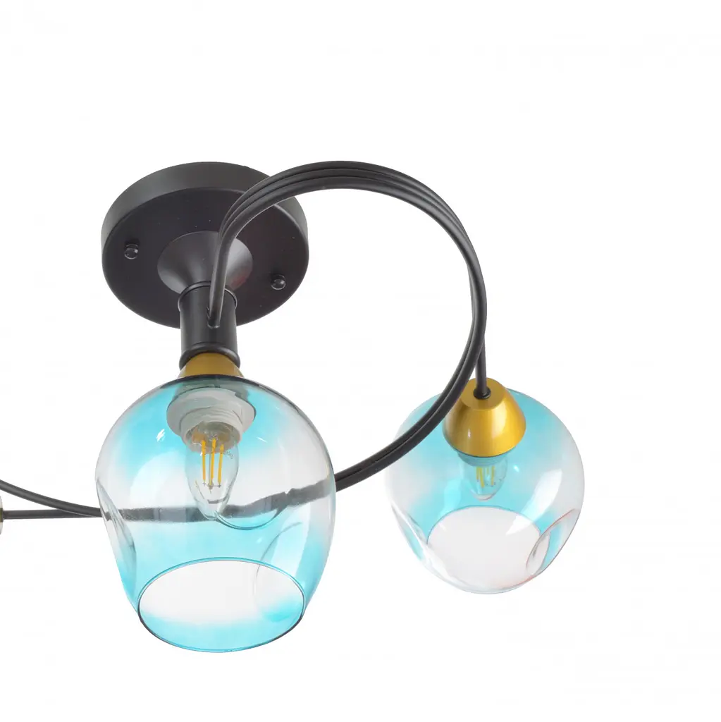 Люстра потолочная Brille в спальню Е27 60W BK (BR-01 611C/4) - фото 5