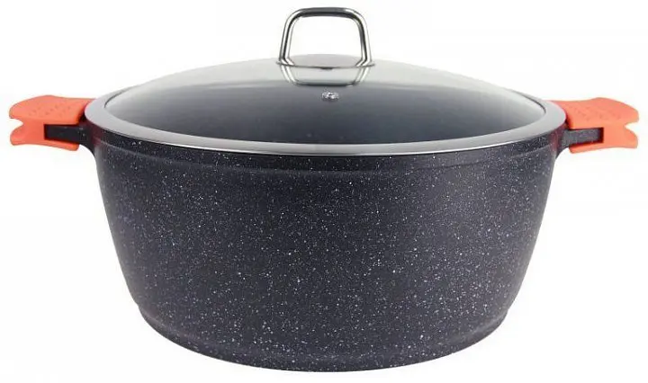 Каструля Bohmann BH 7350-32 MRB з антипригарним покриттям, подвійним дном з литого алюмінію з кришкою - фото 4