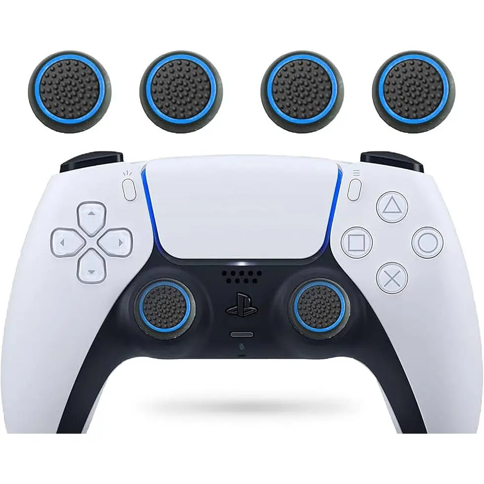 Накладки на стіки Thumb Grips 4-pack для PS4/PS5/Xbox Black Blue [122998] - фото 6