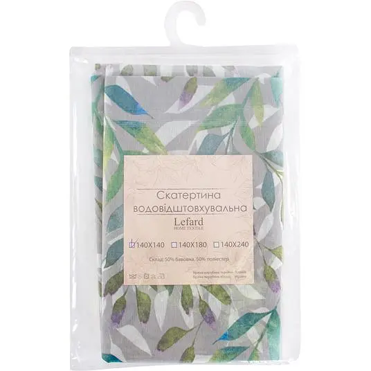 Скатертина Lefard Tonga Gris водовідштовхувальна 140х140 см (715-325) - фото 4