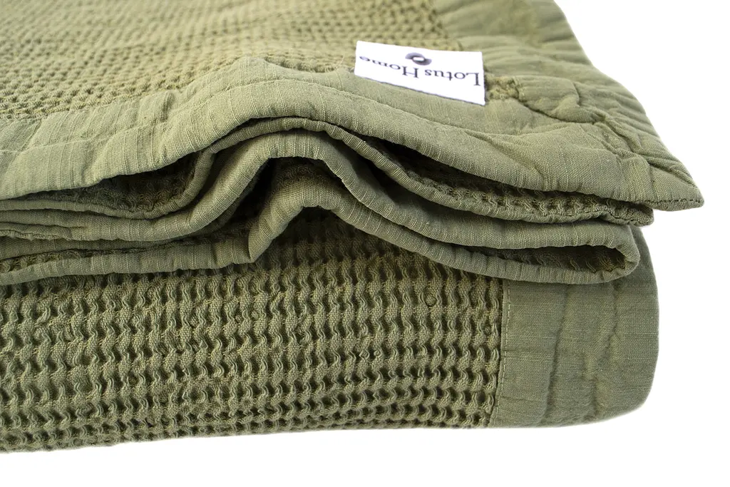 Покрывало Lotus Home - Rius olive оливковый 240x260 - фото 4