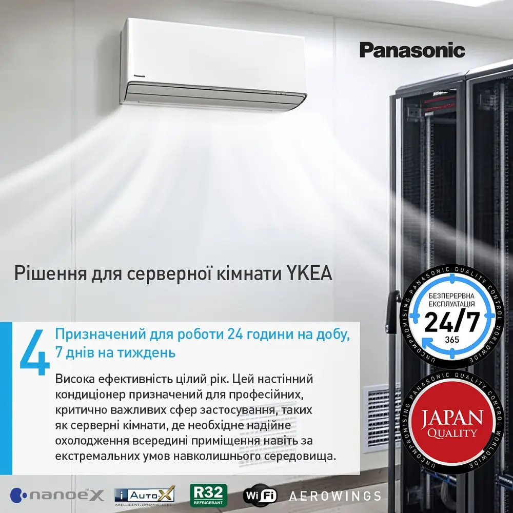 Кондиціонер Panasonic Deluxe Professional for Server Room CS-Z50YKEA/CU-Z50YKEA - фото 7