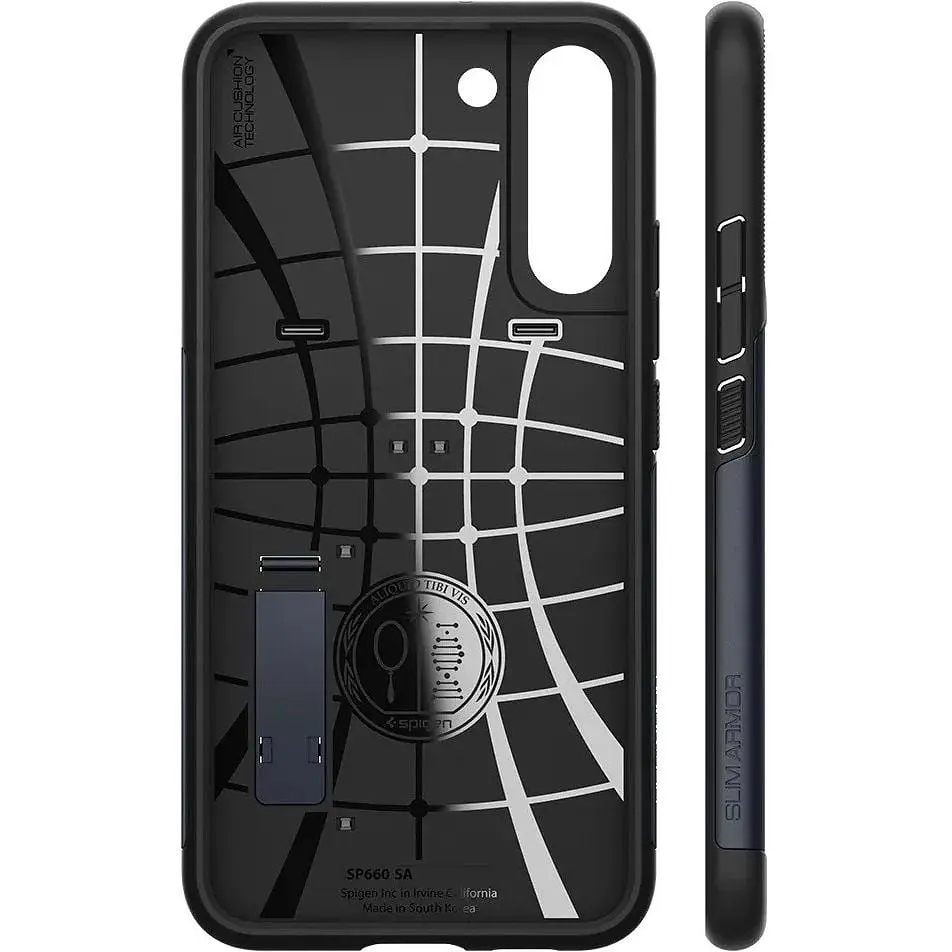 Оригинальный чехол с подставкой Spigen Slim Armor для Samsung Galaxy S22 Slate ACS04014 SM-S906 - фото 5