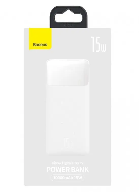 Портативный аккумулятор Baseus Bipow Digital Display 10000mAh 15W Overseas Edition PPBD050002 белый - фото 4