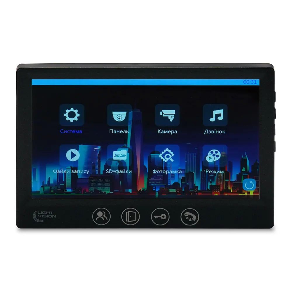 Відеодомофон 7" Light Vision AMSTERDAM FHD Black (82-00205) - фото 2