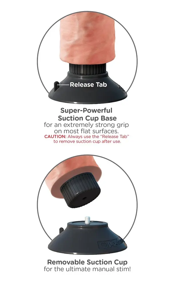 Вибратор King Cock Vibrating Cock 25 см телесный - фото 4