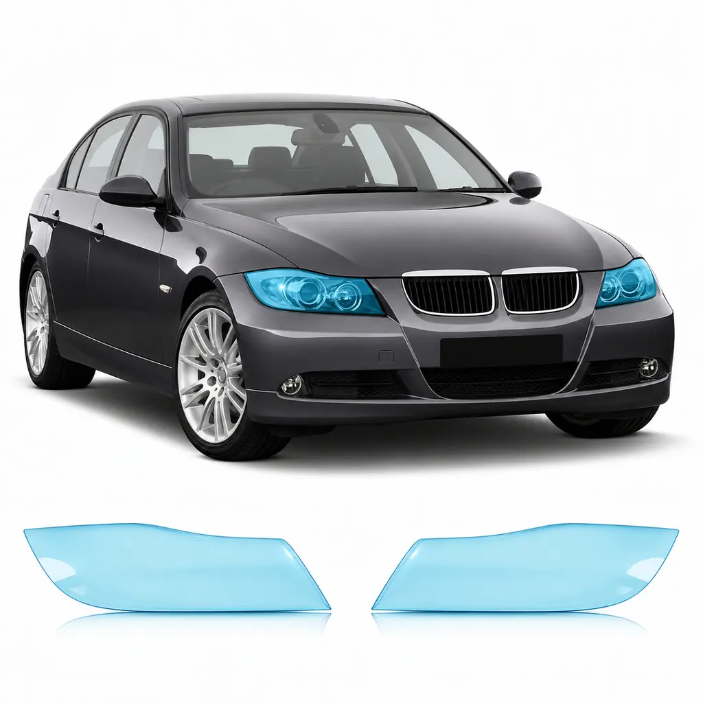 Антигравійна захисна бронеплівка за лекалами для BMW 3 Series E90 2005-2011 - оптика (фари та ПТФ)