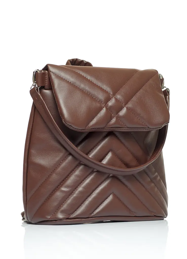 Жіночий рюкзак Sambag Loft QSH шоколадний 30 x 26 x 14 см (22011020)