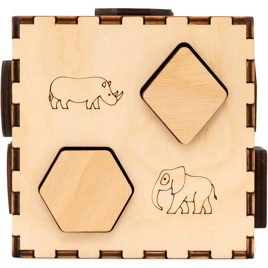 Кубик-сортер GoodPlay Деревянный (CUB-4-003) - фото 4