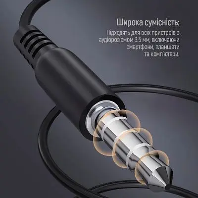 Наушники ColorWay 3.5 mm Wired Earphone UrbanBeat Black (CW-WD03BK) - фото 5