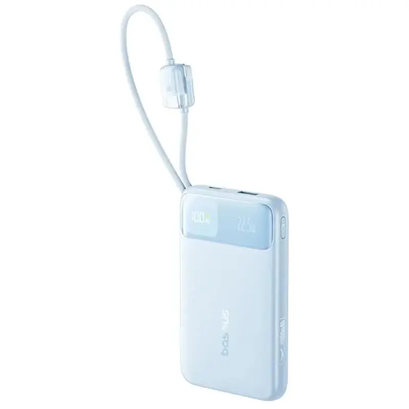 Портативний ЗП Power Bank Baseus EnerFill FC11 PD22.5W with cable 10000 mAh (E0027R) Galaxy Blue - фото 2