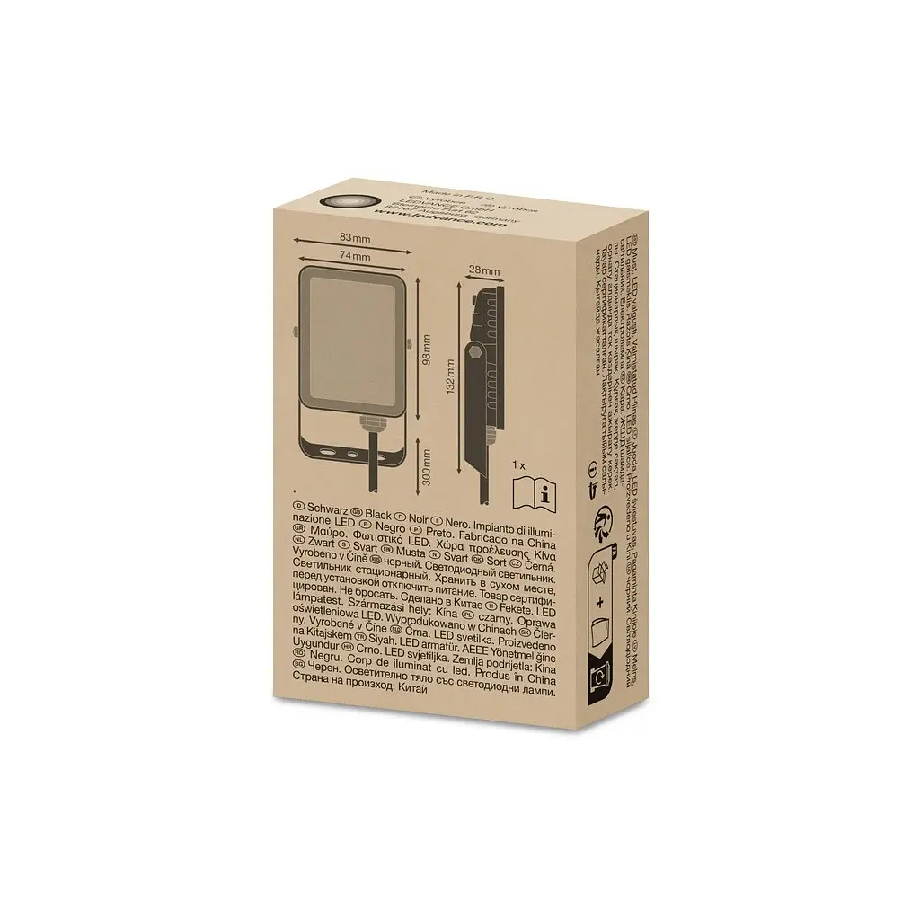 Прожектор LEDVANCE FL ESSENTIAL 10W 840 BK IP65 (4058075767935) - фото 7