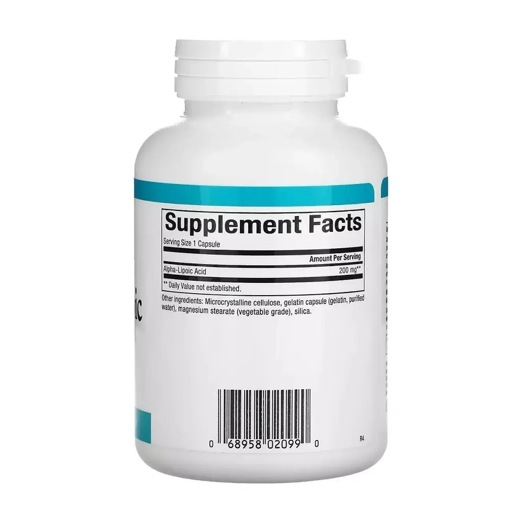 Витаминно-минеральный комплекс Natural Factors Альфа-липоевая кислота, 200 мг, Alpha-Lipoic Acid, 120 капсул (NFS-02099) - фото 2