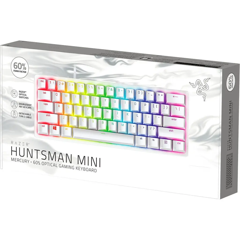 Клавиатура Razer Huntsman MiniRed Switch ENG Mercury Edition (RZ03-03390400-R3M1) [158741] - фото 5