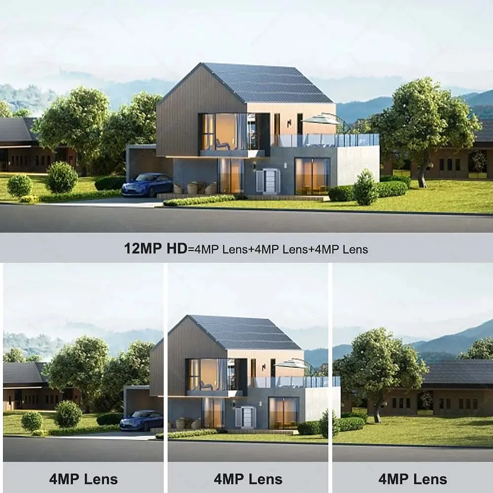 Вулична WiFi IPкамера IPC24-6K  12Мп  біло-чорна 3 незалежних об'єктиви поворотні - фото 7