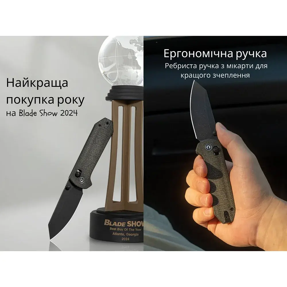 Ніж Civivi Yonder, Black Micarta, Darkwash (C23073B-1) - фото 11