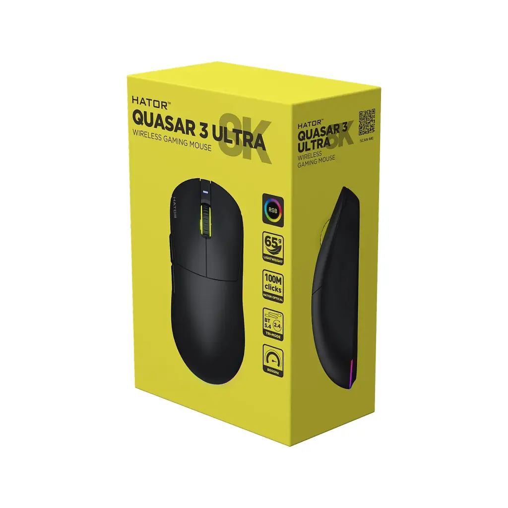 Мишка Hator Quasar 3 Ultra 8K Wireless Black Edition (HTM772) - фото 8